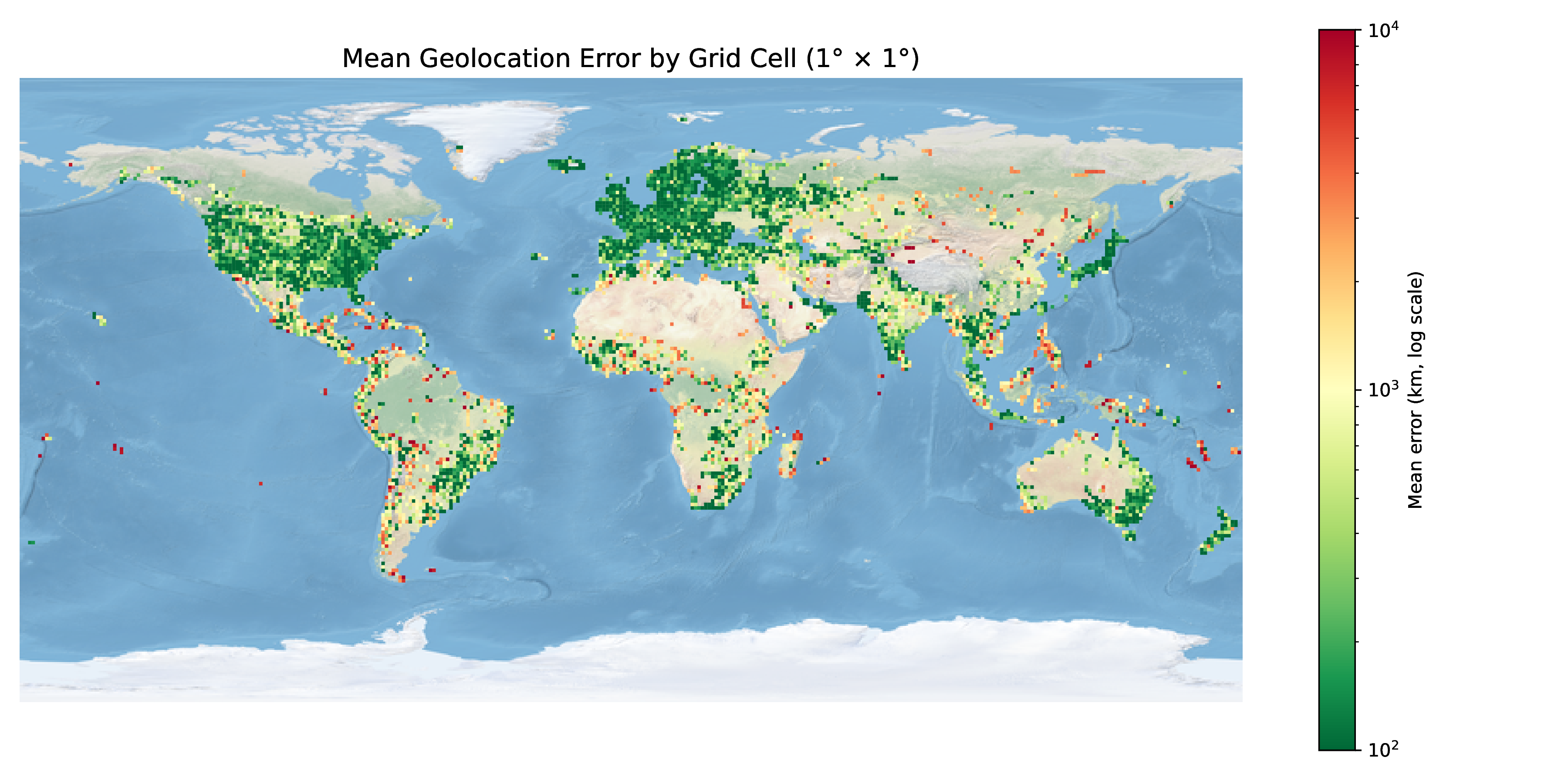 Mean Geographic Error Distribution